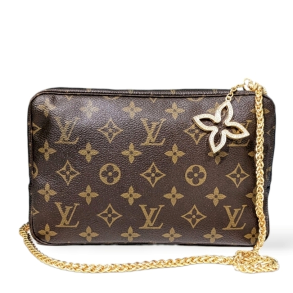 ✨ Louis Vuitton ✨ monogram trousse toilette 23 clutch converted to crossbody